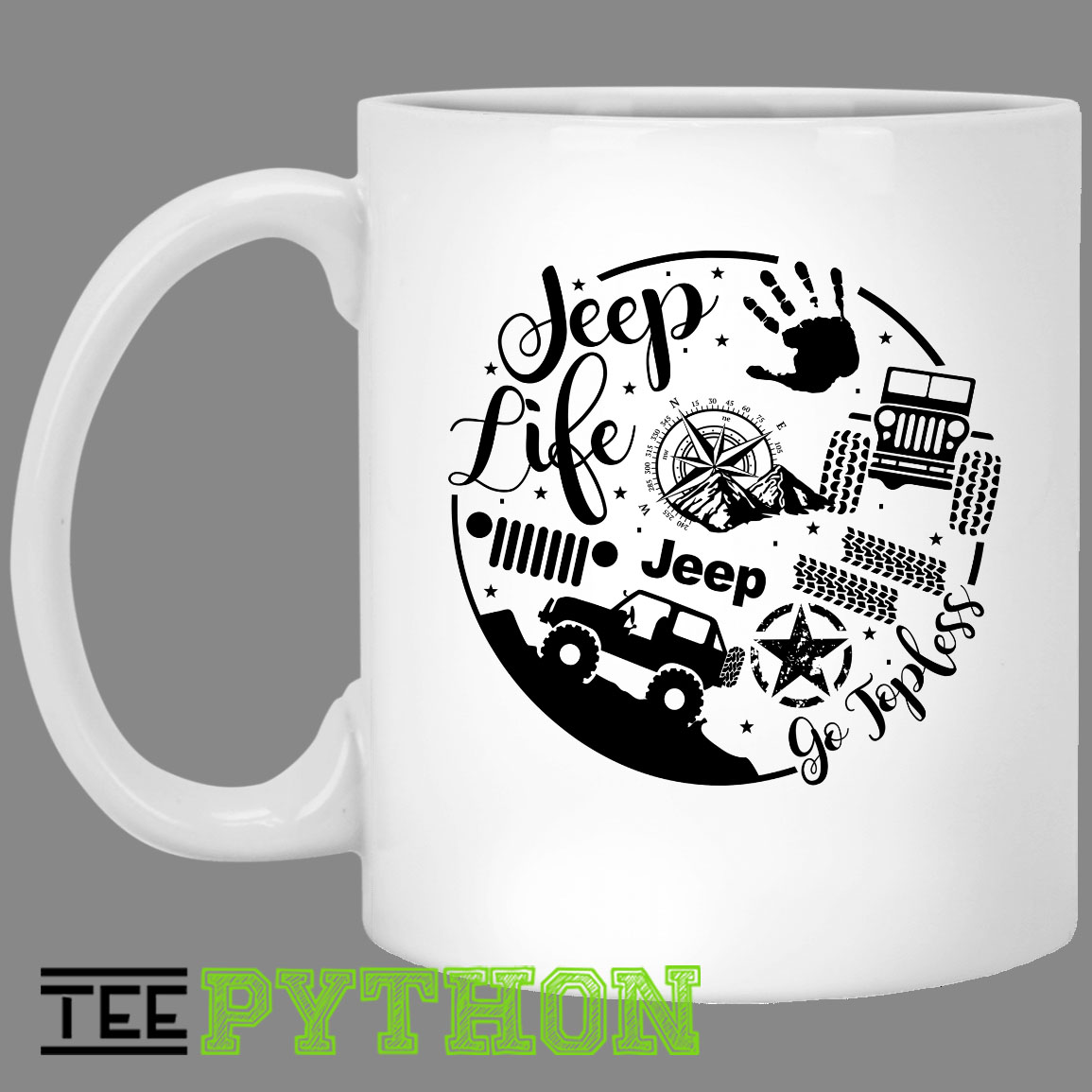 Jeep Life Go Topless Outdoor Simple White Mug Jeep Life Go Topless Outdoor Simple White Mug