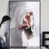 Jesus God Give The Hand Saving Us To Heaven Canvas Poster