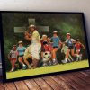 Jesus Playing Football With Children The Holy Cross Sports Canvas Poster