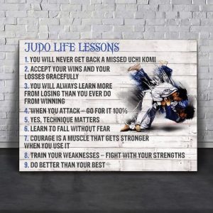 Judo Life Lessons Men Playing Judo Martial Art Canvas Poster