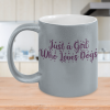 Just A Girl Who Loves Dog Purple Quote Hearts White Mug