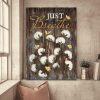 Just Breathe Dandelions Butterflies Canvas Poster