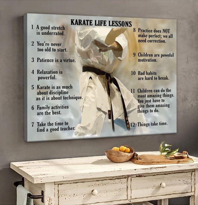 Karate Life 12 Lessons Canvas Poster Karate Life 12 Lessons Canvas Poster