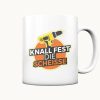 Knall Fest Die Scheisse Yellow Driller White Mug