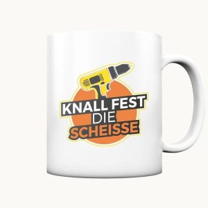 Knall Fest Die Scheisse Yellow Driller White Mug Knall Fest Die Scheisse Yellow Driller White Mug