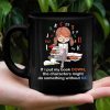 Knowledge Girl Love Reading Books Simple Black Mug