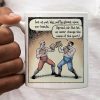 Let Us Put Big Puffy Gloves Upon Our Hands Agreed Sir But Let Us Never Change The Name Of The Sport Cartoon Men Doing Martial Arts White Mug