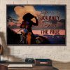 Life Is A Journey Enjoy The Ride Cowboy Riding Horse Sunset Canvas Poster