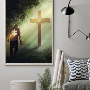 Light The Holy Cross Puzzle Man In The Jungle Canvas Poster