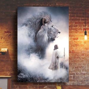 Lion Jesus God Canvas Poster