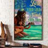 Lose Your Mind Find Your Soul Bikini Girl Playing Guitar On Beach Music Notes Canvas Poster