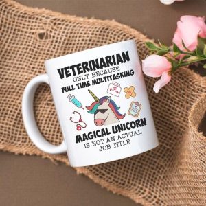 Magical Unicorn Is Not An Actual Job Title Cute Unicorn Wearing Glasses White Mug Magical Unicorn Is Not An Actual Job Title Cute Unicorn Wearing Glasses White Mug