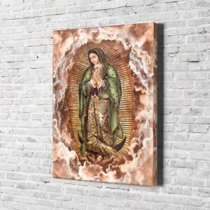 Mary And Jesus God Religion Cloud Canvas Poster