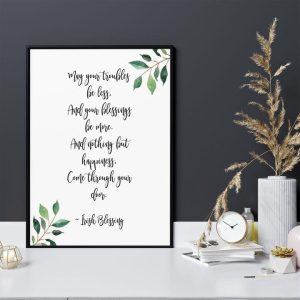 May Your Troubles Be Less And Your Blessing Be More Happiness Canvas Poster
