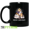 Meowy Christmas Cute Cat Pet Love Simple Black Mug