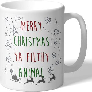 Merry Christmas Ya Filty Animal Christmas Snow Santa White Mug Merry Christmas Ya Filty Animal Christmas Snow Santa White Mug