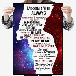 Missing You Always You Never Said I’m Leaving Galaxy Lady Girl Canvas Poster
