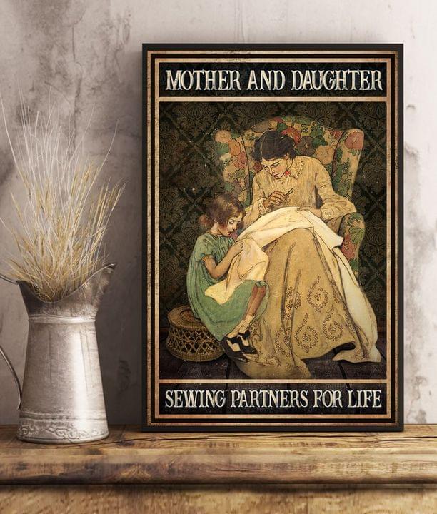 Mother And Daughter Sewing Partners For Life Mom And Baby Girl Sewing Together Canvas Poster Mother And Daughter Sewing Partners For Life Mom And Baby Girl Sewing Together Canvas Poster