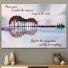 Music Gives A Soul To The Universe Wings To The Mind Flight To The Imagination And Life To Everything Landscape Guitar Canvas Poster