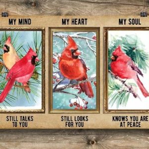 My Mind Still Talks To You My Heart Still Looks For You My Soul Knows You Are At Peace Red Whiskered Bulbul Canvas Poster