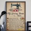 My Sewing Room Rules Sewing Tools Machine Canvas Poster
