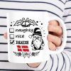 Naughty Nice Danish Flag Of Denmark Gnome White Mug