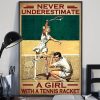 Never Underestimate A Girl With A Tennis Racket Man And Woman Playing Tennis Canvas Poster