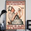 Never Underestimate An Old Man Who Loves Beer And Motorcycle Man Drinking Beer Canvas Poster