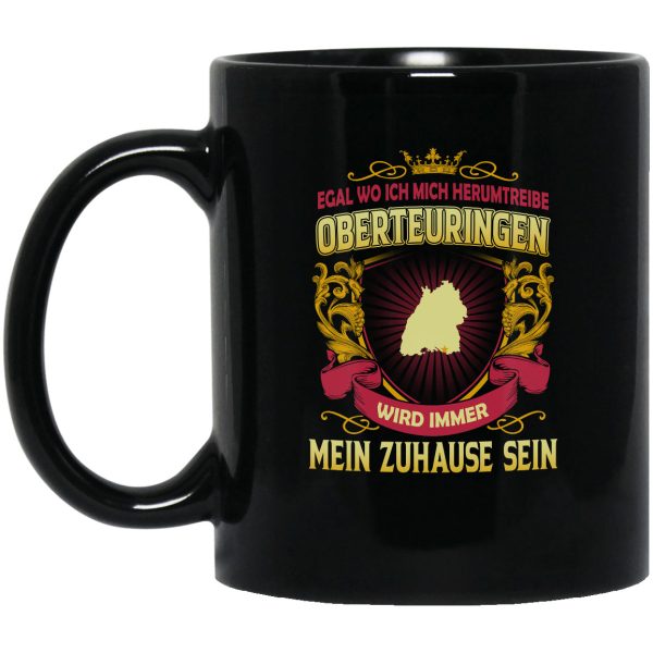 Oberteuringen Wird Immer Mein Zuhause Sein Hometown Simple Black Mug