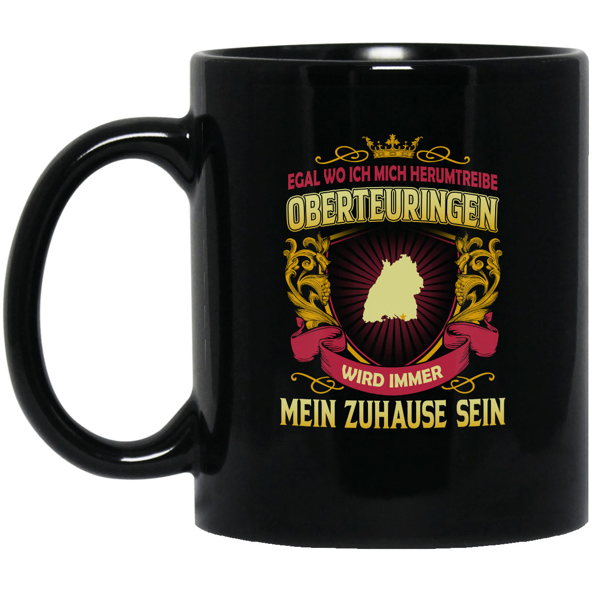 Oberteuringen Wird Immer Mein Zuhause Sein Hometown Simple Black Mug Oberteuringen Wird Immer Mein Zuhause Sein Hometown Simple Black Mug