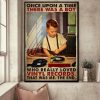 Once Upon A Time There Was A Boy Who Really Loved Vinyl Records That Was Me The End Little Boy Phonograph Canvas Poster