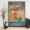 Once Upon A Time There Was A Girl Who Really Loved Diving That Was Me The End Baby Girl Swimming Diving Canvas Poster