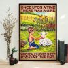 Once Upon A Time There Was A Girl Who Really Loved Sheep It Was Me The End Little Girl And Sheep Canvas Poster