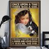 Once Upon A Time There Was A Girl Who Really Wanted To Become A Nurse And Loved Dogs It Was Me The End Baby Nurse Hugging Black Dog Canvas Poster