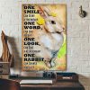 One Smile Can Start A Friendship One Word Can End A Fight One Look Can Save A Relationship Rabbit Canvas Poster