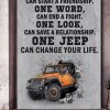 One Smile One Word One Look One Jeep Strong Off Road Car Love Fan Art Canvas Poster