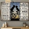 Outdoor Biking Couple Family Name Customized Personalized Canvas Poster