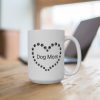 Pet Lover Dog Mom Heart Simple White Mug