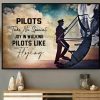 Pilots Take No Special Joy In Walking Pilots Like Flying World Map Pilot Going Into Airplane Canvas Poster