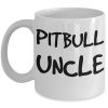 Pitbull Uncle Dog Pet Animal Love Simple White Mug