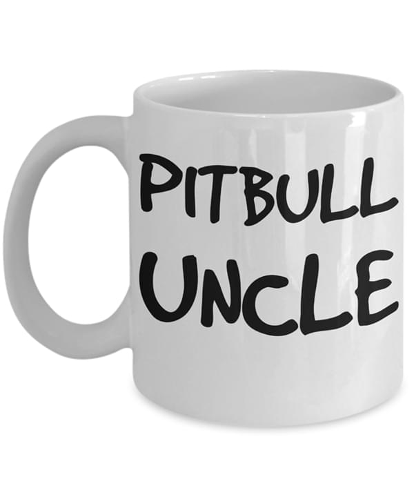 Pitbull Uncle Dog Pet Animal Love Simple White Mug Pitbull Uncle Dog Pet Animal Love Simple White Mug