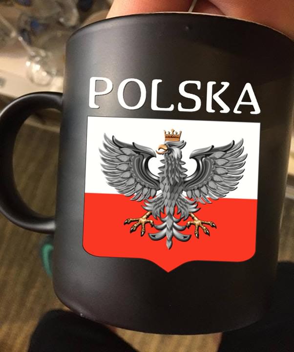 Polska National Germany Symbol And Flag Eagle Black Mug Polska National Germany Symbol And Flag Eagle Black Mug