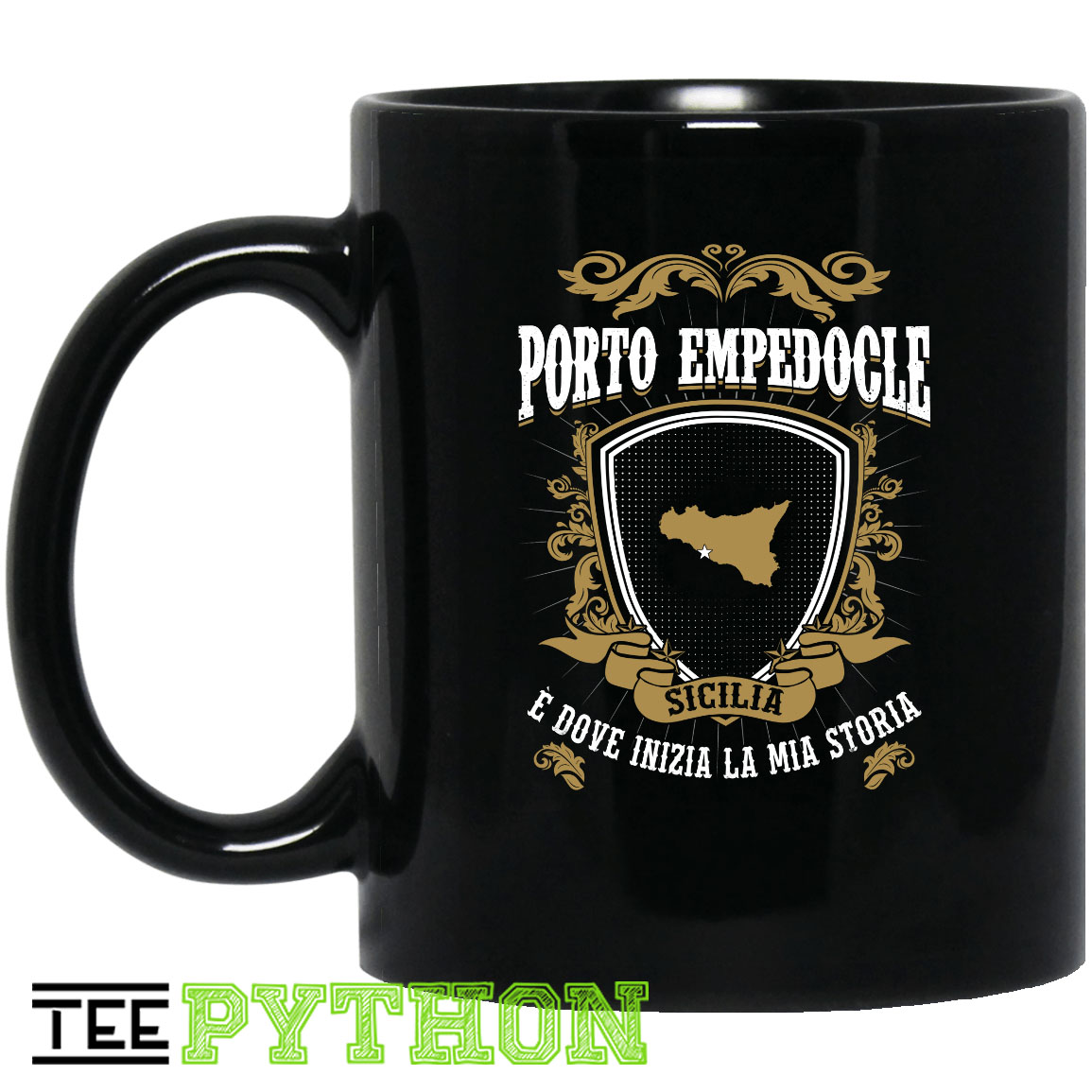 Porto Empedocle E Dove Inizia La Mia Storia Hometown Simple Black Mug Porto Empedocle E Dove Inizia La Mia Storia Hometown Simple Black Mug