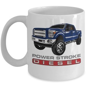 Power Stroke Diesel Truck Car Simple White Mug Power Stroke Diesel Truck Car Simple White Mug