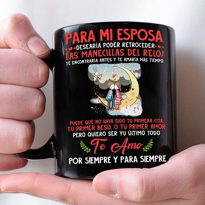 Pra Mi Esposa Las Manecillas Del Reloj Te Amo Love Simple Black Mug Pra Mi Esposa Las Manecillas Del Reloj Te Amo Love Simple Black Mug