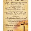 Prayer For Husband The Family Love Memories Heaven With God Jesus Amen Canvas Poster