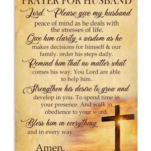 Prayer For Husband The Family Love Memories Heaven With God Jesus Amen Canvas Poster