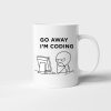 Programmers Go Away I’m Coding Serious Developer Simple White Mug