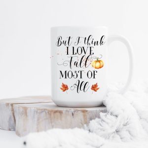 Pumpkin Halloween I Love Fall Most Of All Simple White Mug Pumpkin Halloween I Love Fall Most Of All Simple White Mug