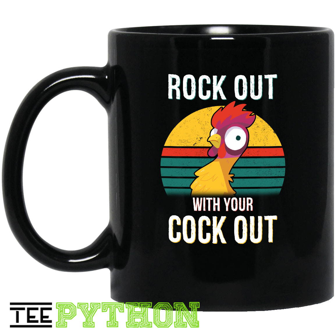 Rock Out With Your Cock Out Vintage Funny Chicken Farmer Simple Black Mug Rock Out With Your Cock Out Vintage Funny Chicken Farmer Simple Black Mug